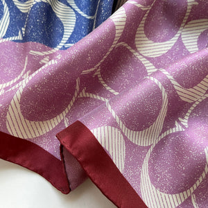 Stylish Lilac Pink Square Silk Scarf | Silk Neckerchief | Silk Bandana | Silk Head Scarf