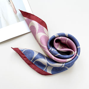 Stylish Lilac Pink Square Silk Scarf | Silk Neckerchief | Silk Bandana | Silk Head Scarf
