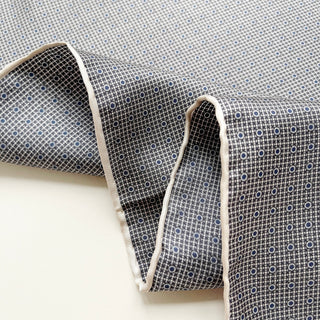 53cm Classic Checks & Dots Silk Mens's Neckerchief | Bandana Silk Scarf | Hand-Rolled Edges