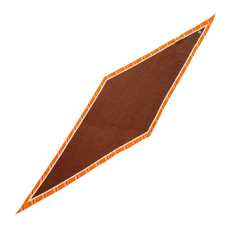 Brown Orange Classic English Plaid Cashmere Silk Scarf - Unisex Neck Scarf