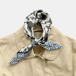 Bohemian pattern small silk scarf square/silk bandana/silk neckerchief for men and women