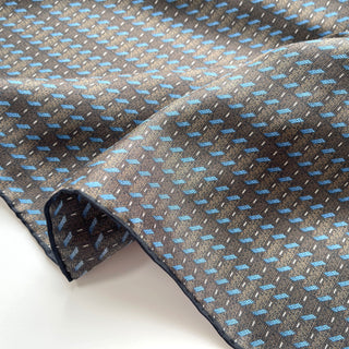 a dark grey and light blue silk neckerchief/ bandana scarf