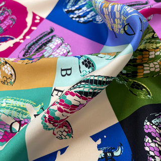 Vibrant Bandana Silk Scarf for Women & Men | Unisex Silk Neckerchief