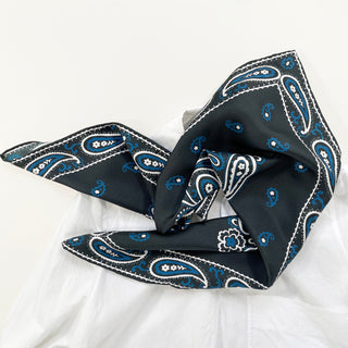 Classic Paisley Silk Neckerchief | Men's Silk Scarf | Silk Bandana | Silk Neck Scarf