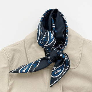 Classic Paisley Silk Neckerchief | Men's Silk Scarf | Silk Bandana | Silk Neck Scarf