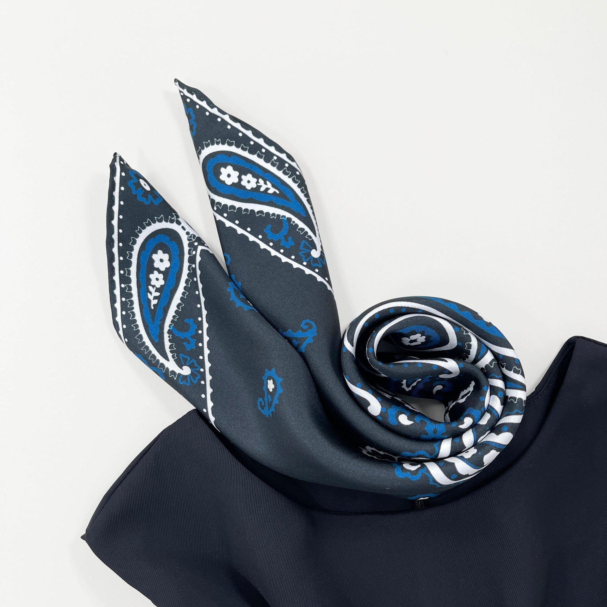 Classic Paisley Silk Neckerchief | Men's Silk Scarf | Silk Bandana | Silk Neck Scarf