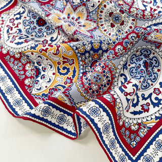 Boho Chic Men's Silk Scarf Square | Silk Men's Neckerchief