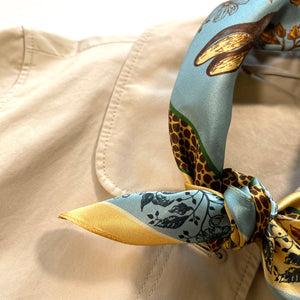 Vintage Vibe Bunny 100% Silk Scarf | Silk Bandana | Silk Hair Scarf | Silk Neckerchief