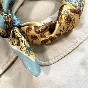 Vintage Vibe Bunny 100% Silk Scarf | Silk Bandana | Silk Hair Scarf | Silk Neckerchief