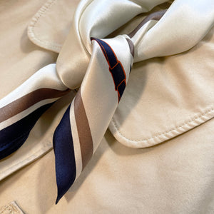 Classic Bow Tie 100% Silk Bandana Scarf | Silk Neckerchief | Silk Hair Scarf | Small Silk Scarf