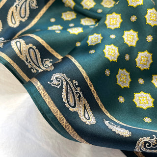 Classic 100% Silk Men's Neckerchief | Small Silk Scarf | Silk Bandana | Silk Hair Scarf