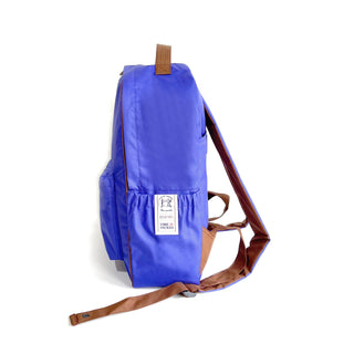 waterproof recycled indigo blue backpack