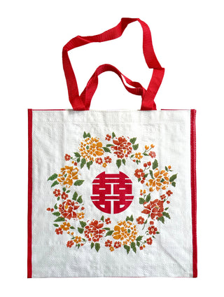 Vintage Ethnic Pattern Chinese Character Shopping Tote