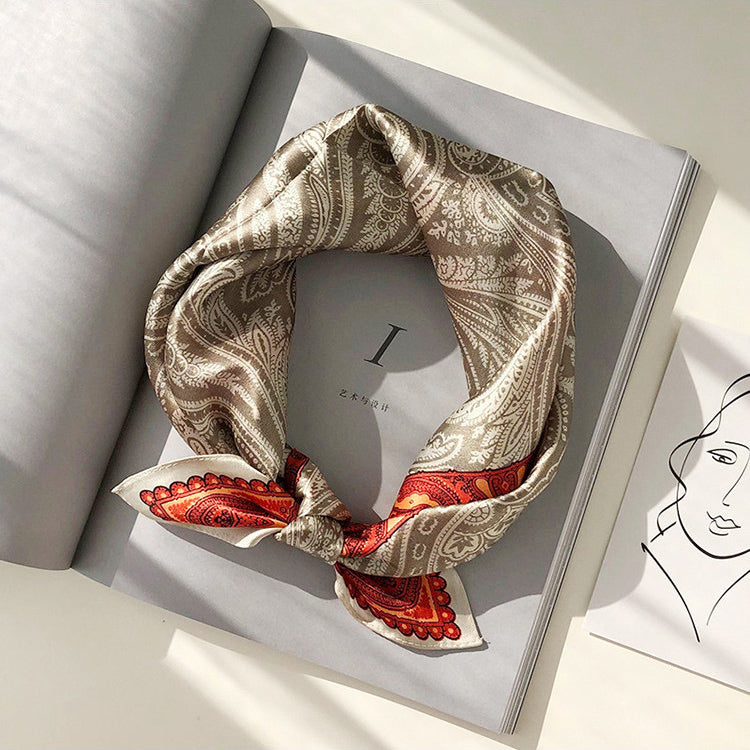 Classic 100% Silk Bandana | Silk Neckerchief | Silk Hair Scarf | Small Silk Scarf