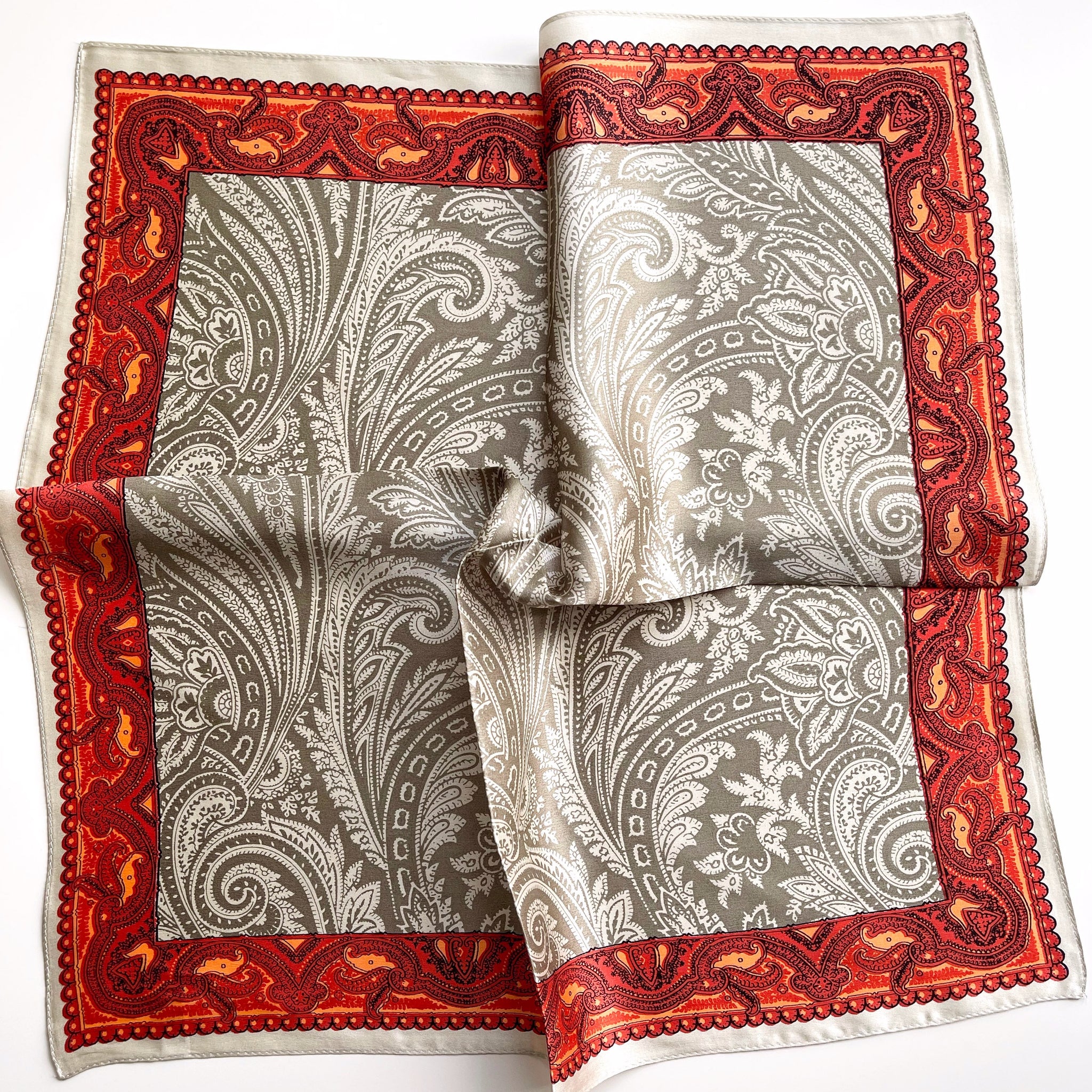 Classic 100% Silk Bandana | Silk Neckerchief | Silk Hair Scarf | Small Silk Scarf