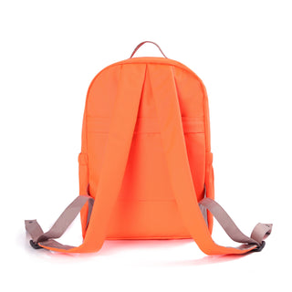 waterproof recycled neon orange backpack 